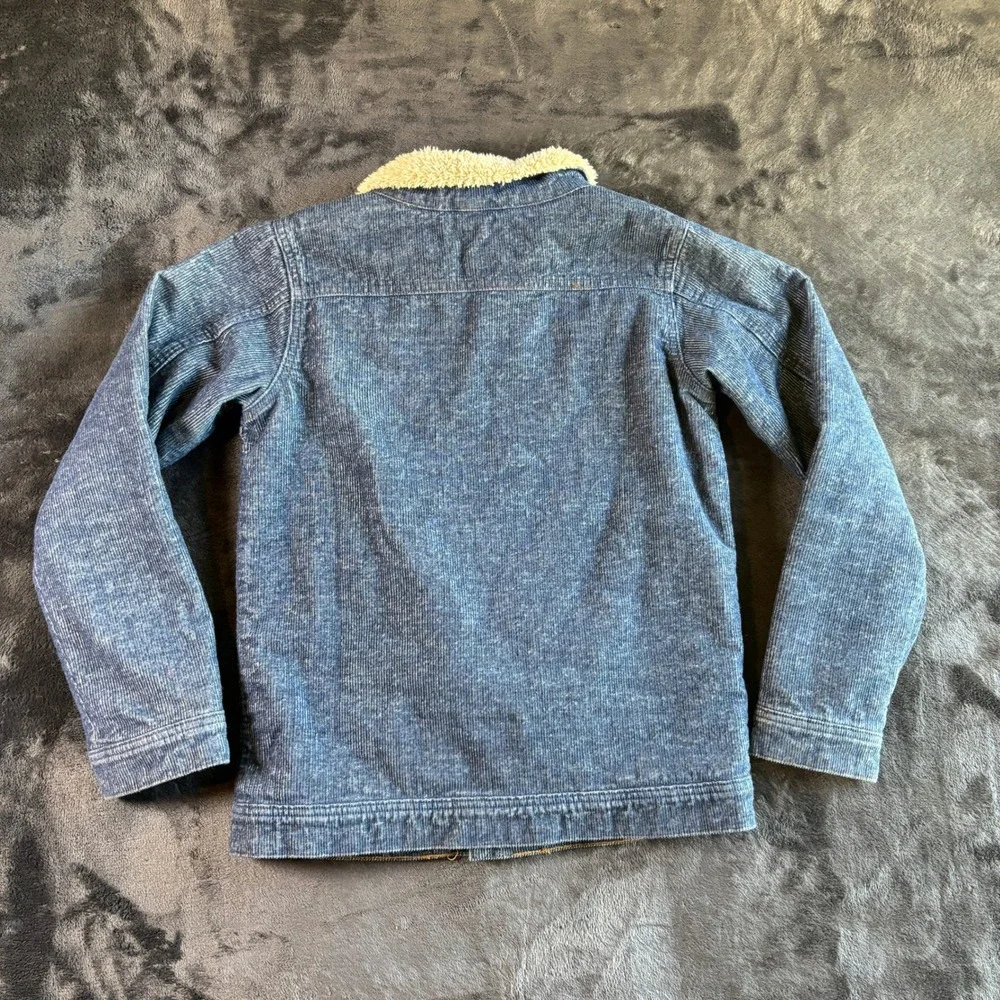 Appaman Kids Blue Corduroy Sherpa Lined Trucker Jacket Size 12‎ Boys Outerwear